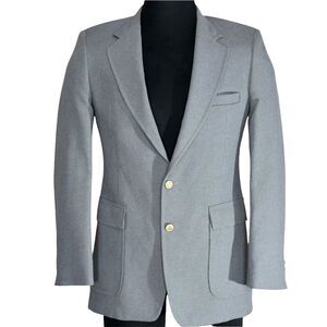 Vintage‎ The Knack Gray 70's Blazer Men's 43R Retro 2-Button Single Breasted USA